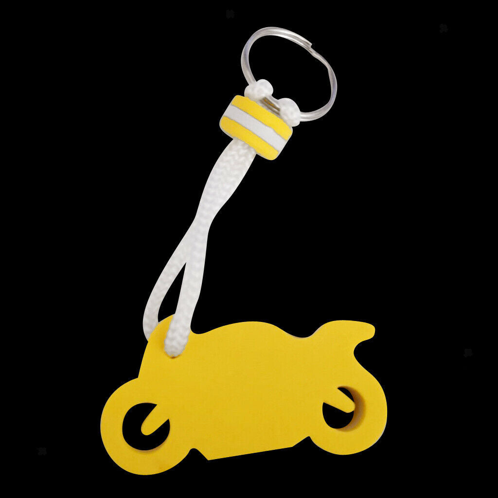 4 Count Water Sports Boating Floating Keychain Key Ring Floats Blue Yellow Green