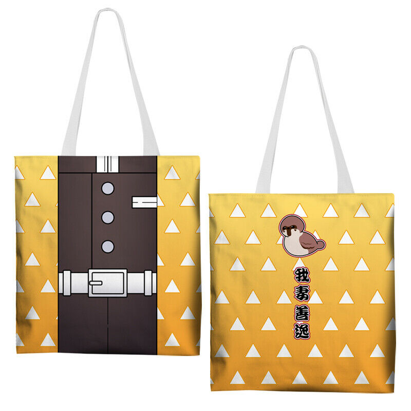 Demon Slayer Kimetsu no Yaiba Agatsuma Zenitsu Canvas Bag Shoulder bags Handbag