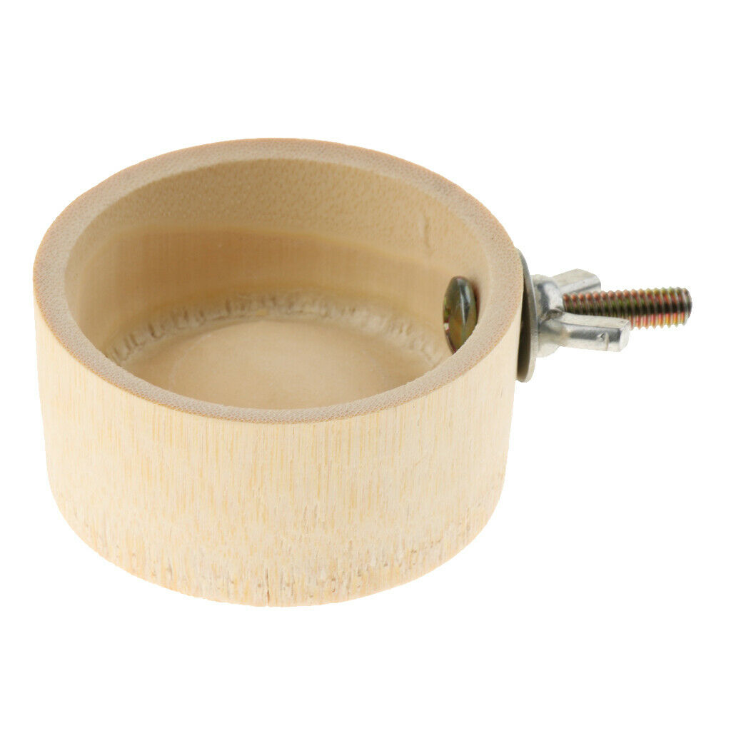 1 Pair Hamster Bowls, Food and Water Bamboo Bowls for Rodents Gerbil Hamsters