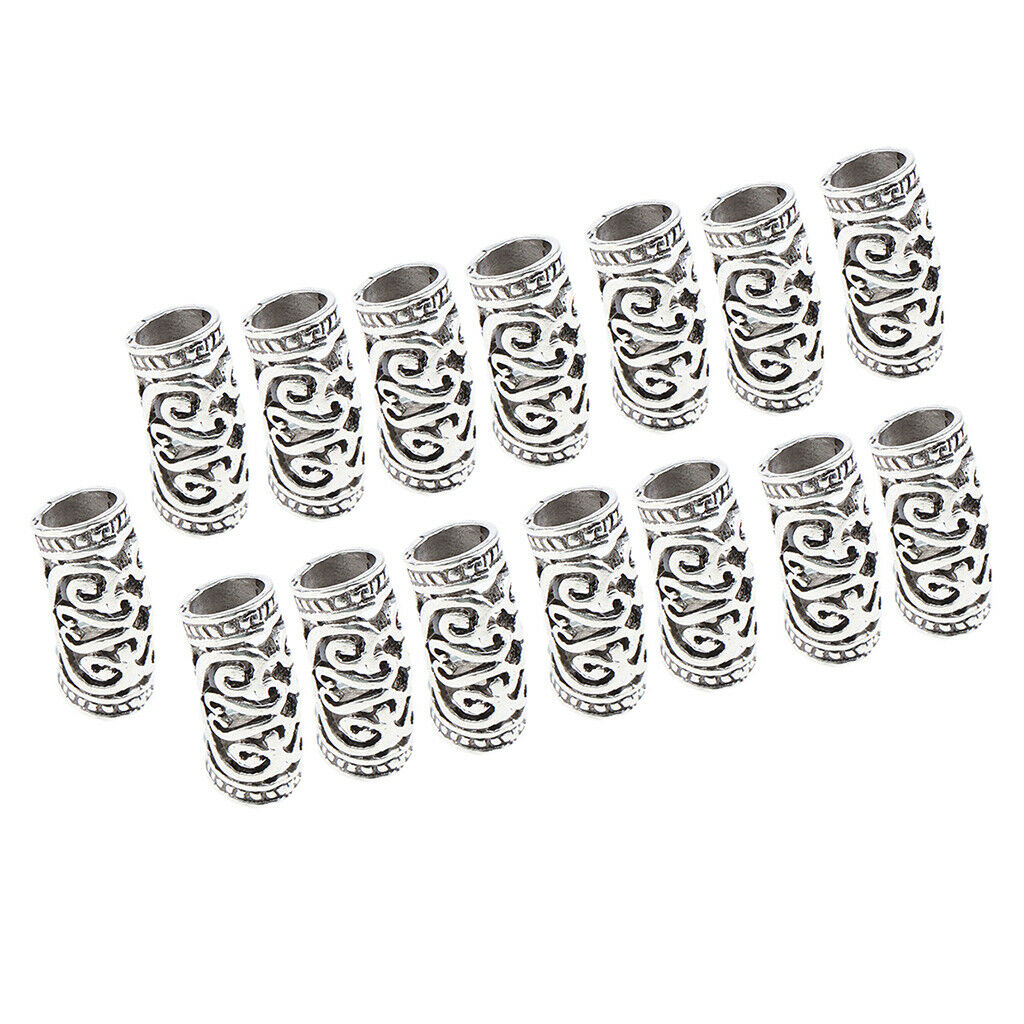 35pcs/Lot Dread lock Beads Hair Rings Adjustable Hair Braid Cuff Clip Tubes