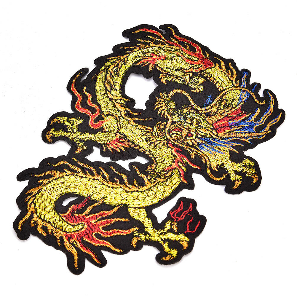 Applique Embroidery Dragon Patches for Clothing Coat Iron On Sewing On St.l8