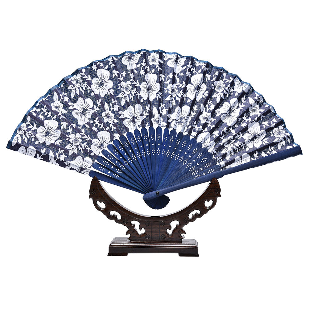 Chinese Summer+Bamboo+Folding Fabric Dancing HAND FAN Gift Decor Collecti.l8