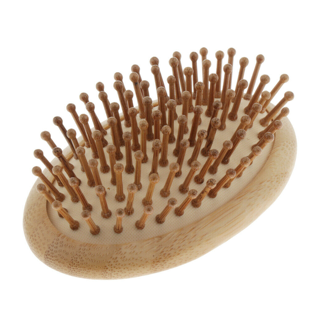 Wooden Paddle Hair Brush Travel Portable Hairbrush for Shiny Silky Hair