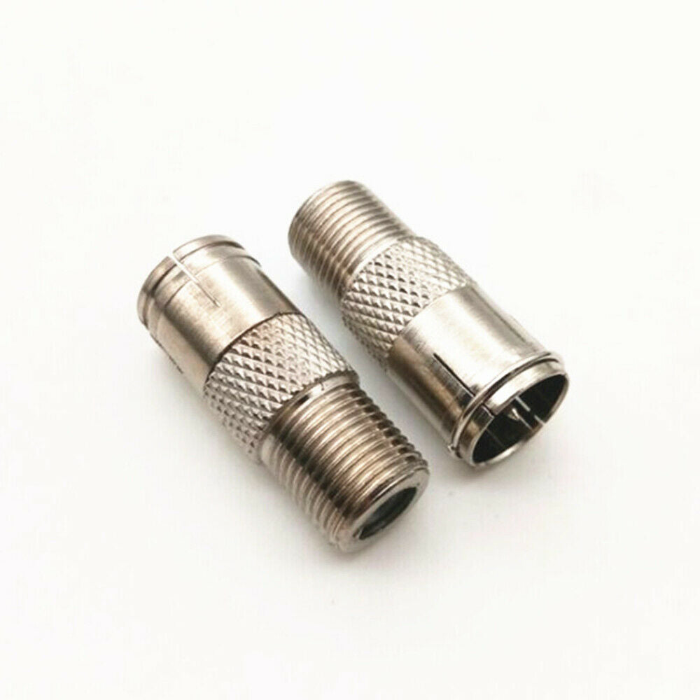 4PC F Type Quick Plug RF Coax Coaxial Cable Adapter Connector Male to Female M/F