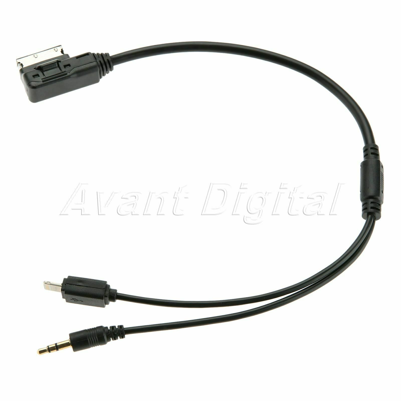 Car AMI MDI MMI 3.5 mm AUX Interface Adapter Car  Cable Fit for A4