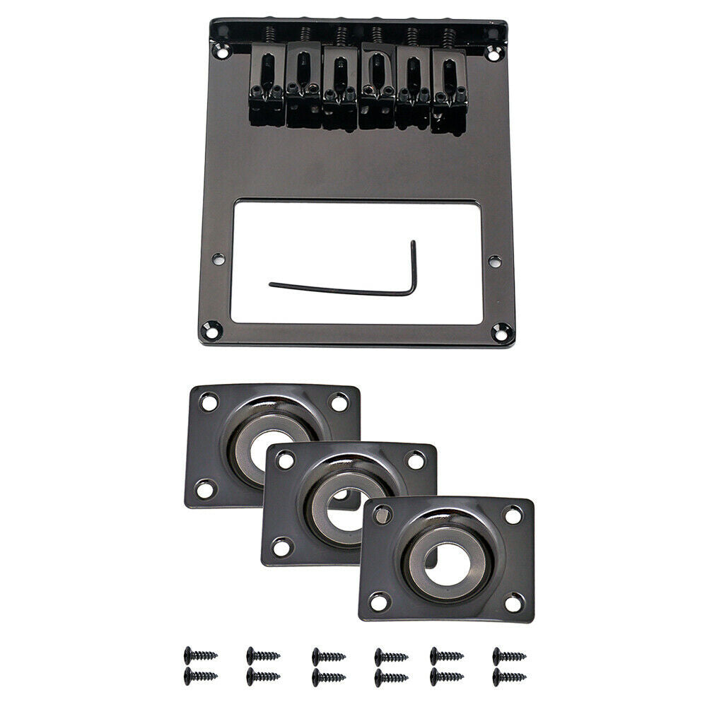 1 Set Electric Guitar Humbucker Pickup Bridge With Socket Plates
