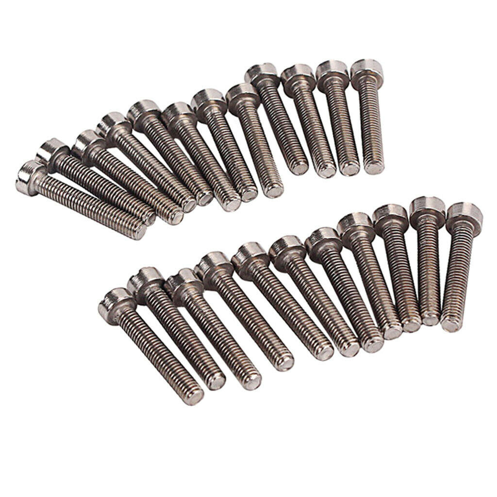 24x Guitar Bass Double Coil/Single Coil Pickup Screw 3x20mm Musical Instrument