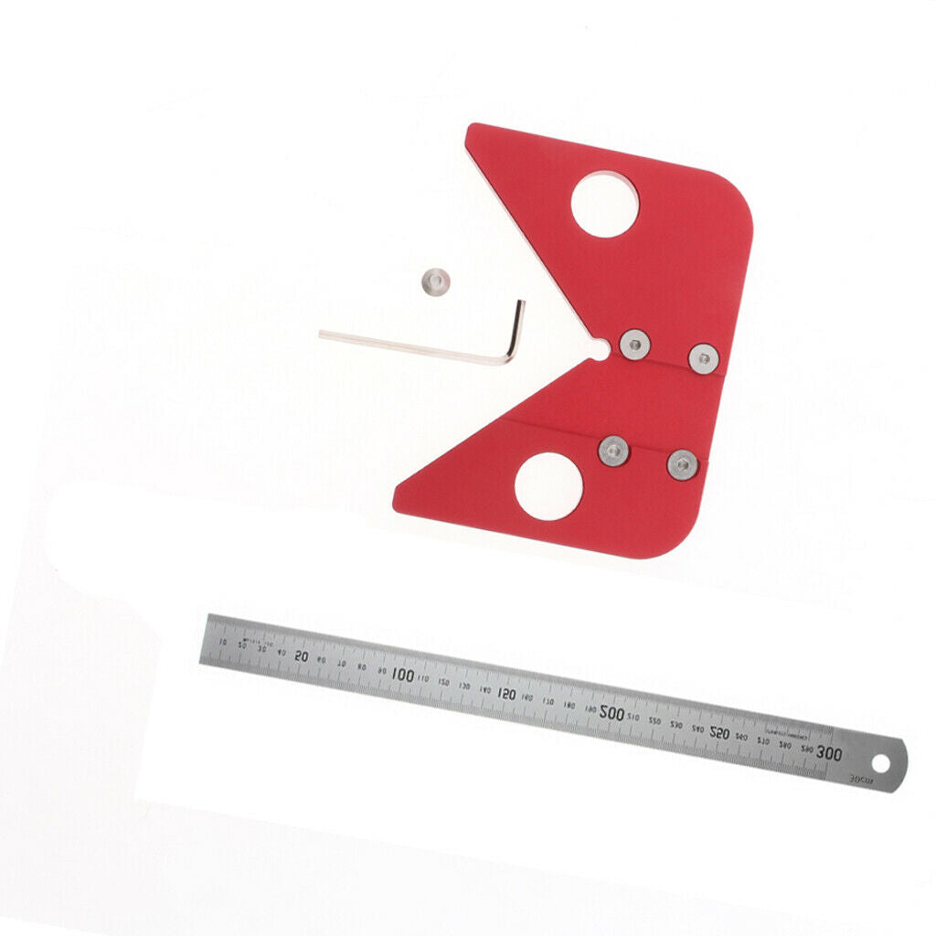 45 Degree Rond Center Line Drawing Ruler Woodworking Center Scriber Carpenter