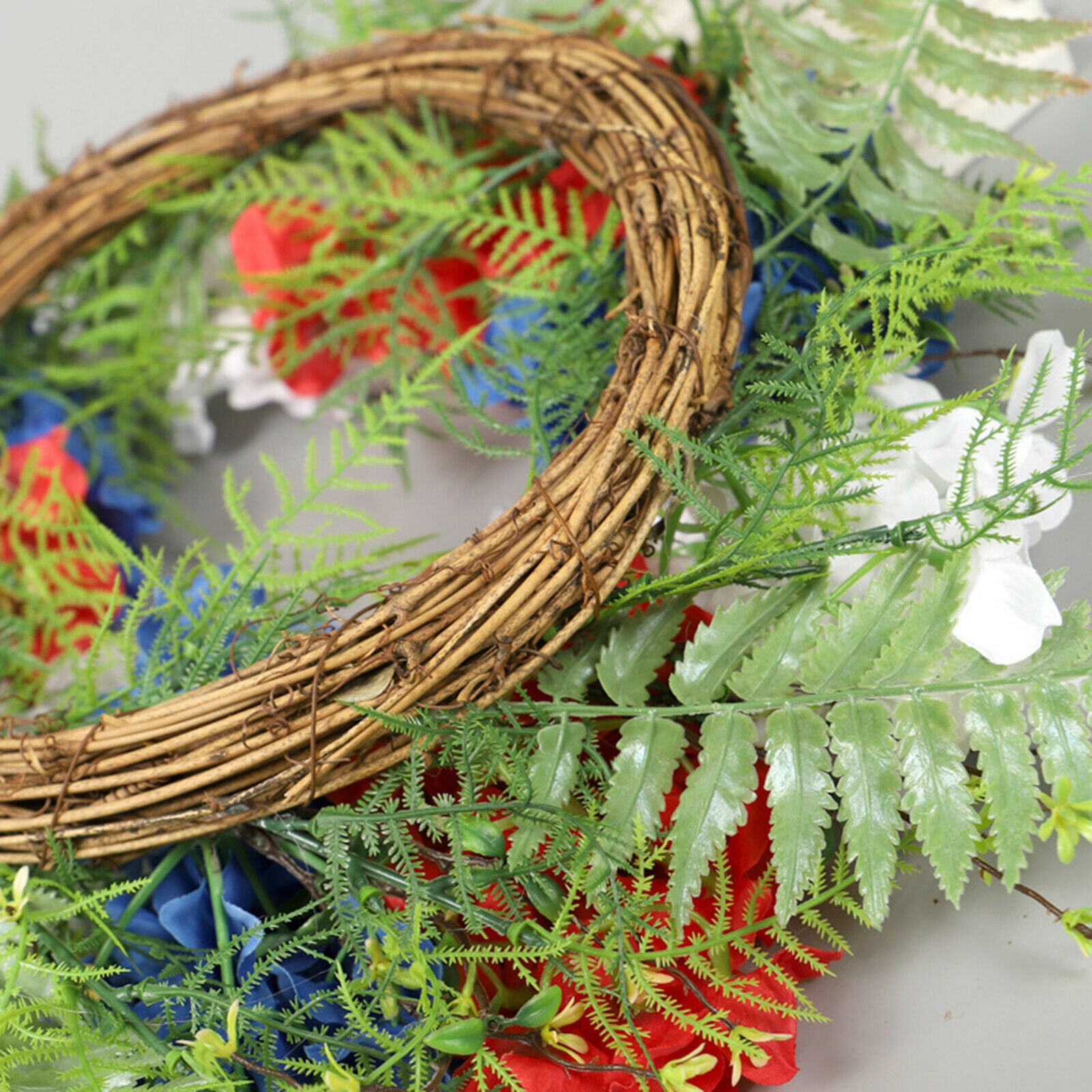17.7inch American Wreath Flower Garland Independence Day Front Door Hanging