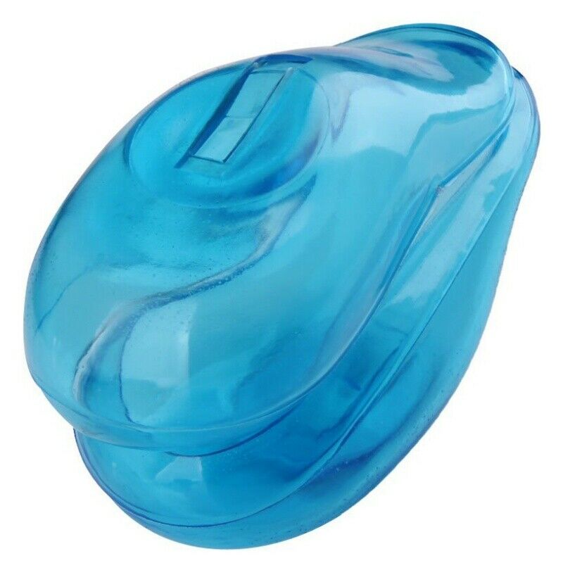 2PCS Blue Clear Silicone Ear Cover Hair Dye Shield Protect Salon Color W3B7