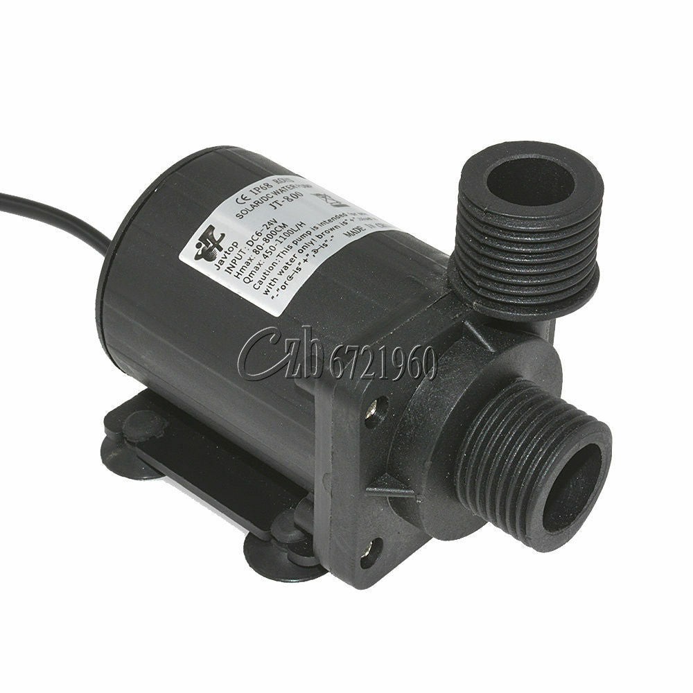 800L/H DC 12V 24V Hot Water Circulation Pump Solar Water Pump Brushless Motor