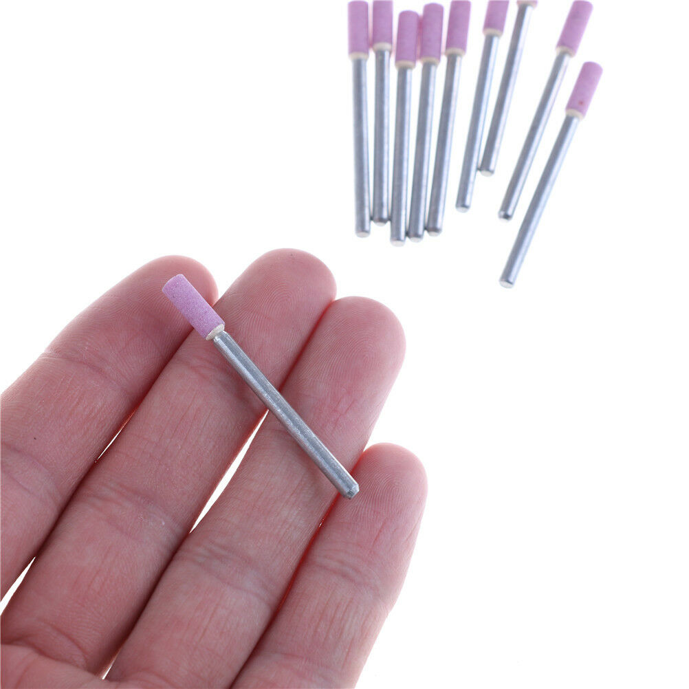 10x Chain Saw Sharpening Stone 3mm Shank 4mm Head Grinding Stone Round T.l8