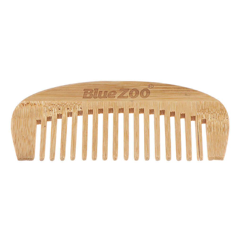 Premium Beard Brush Bamboo Hair Detangle Comb For Men Grooming Travel Wide Tooth