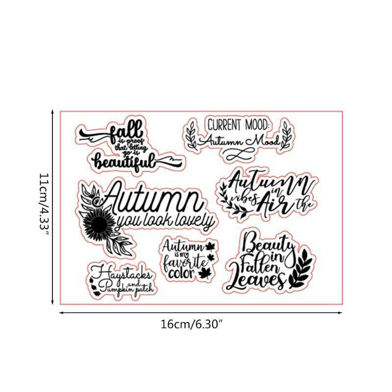 Autumn Silicone Clear Seal Stamp DIY Scrapbooking Embossing Photo Album Decor