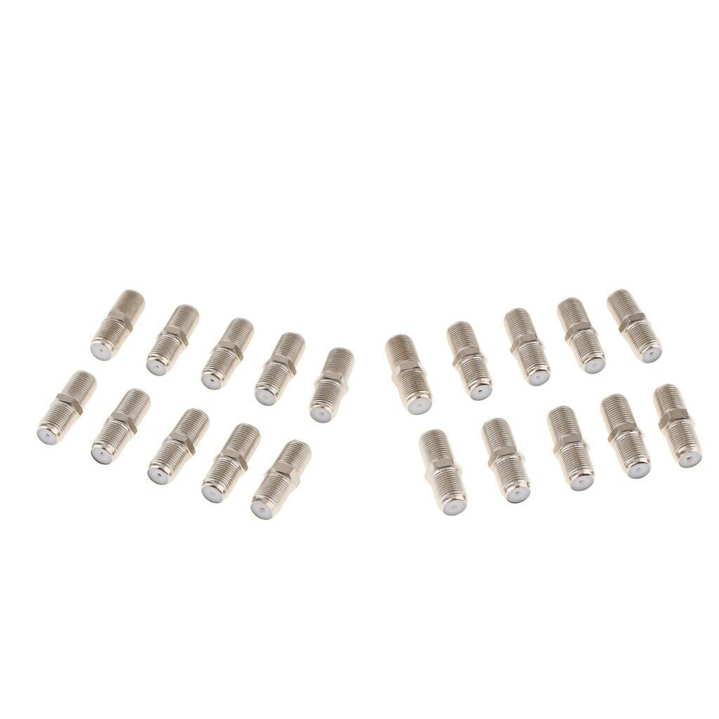 20Pcs   Female to Female TV Cable Connector/ Joint/ Adapter Coax Joiner