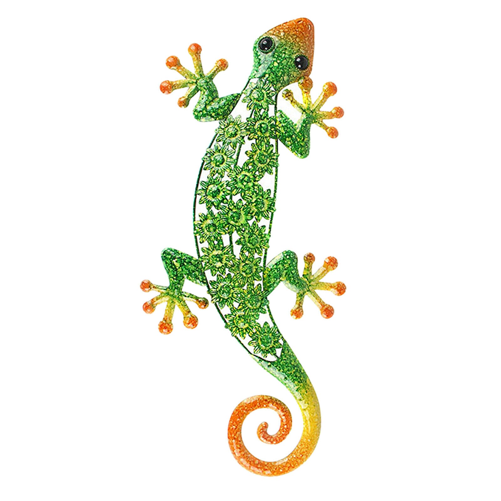 Metal Gecko Wall Decor Lizard for Home Fairy Garden Yard Ornament Gift