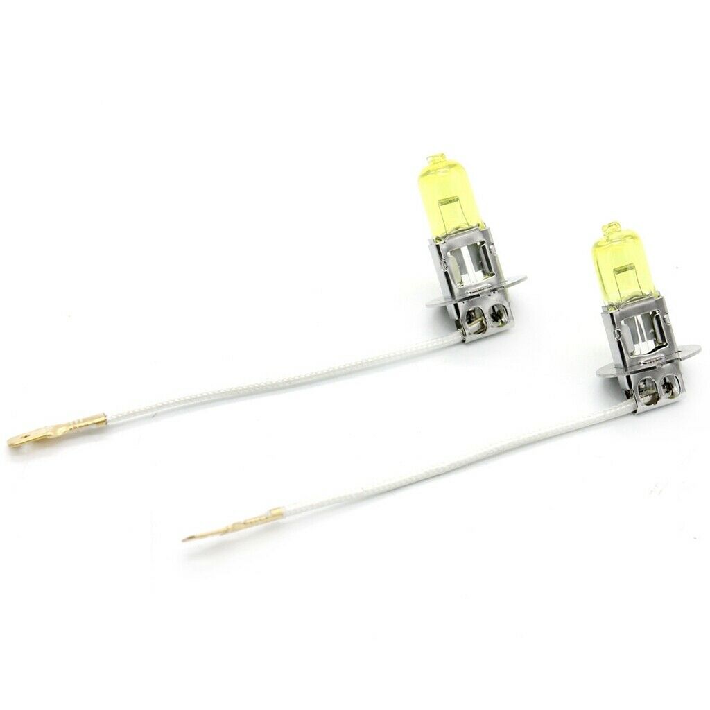 H3 Super Bright Yellow 2600K Halogen Bulbs for Xenon Headlights
