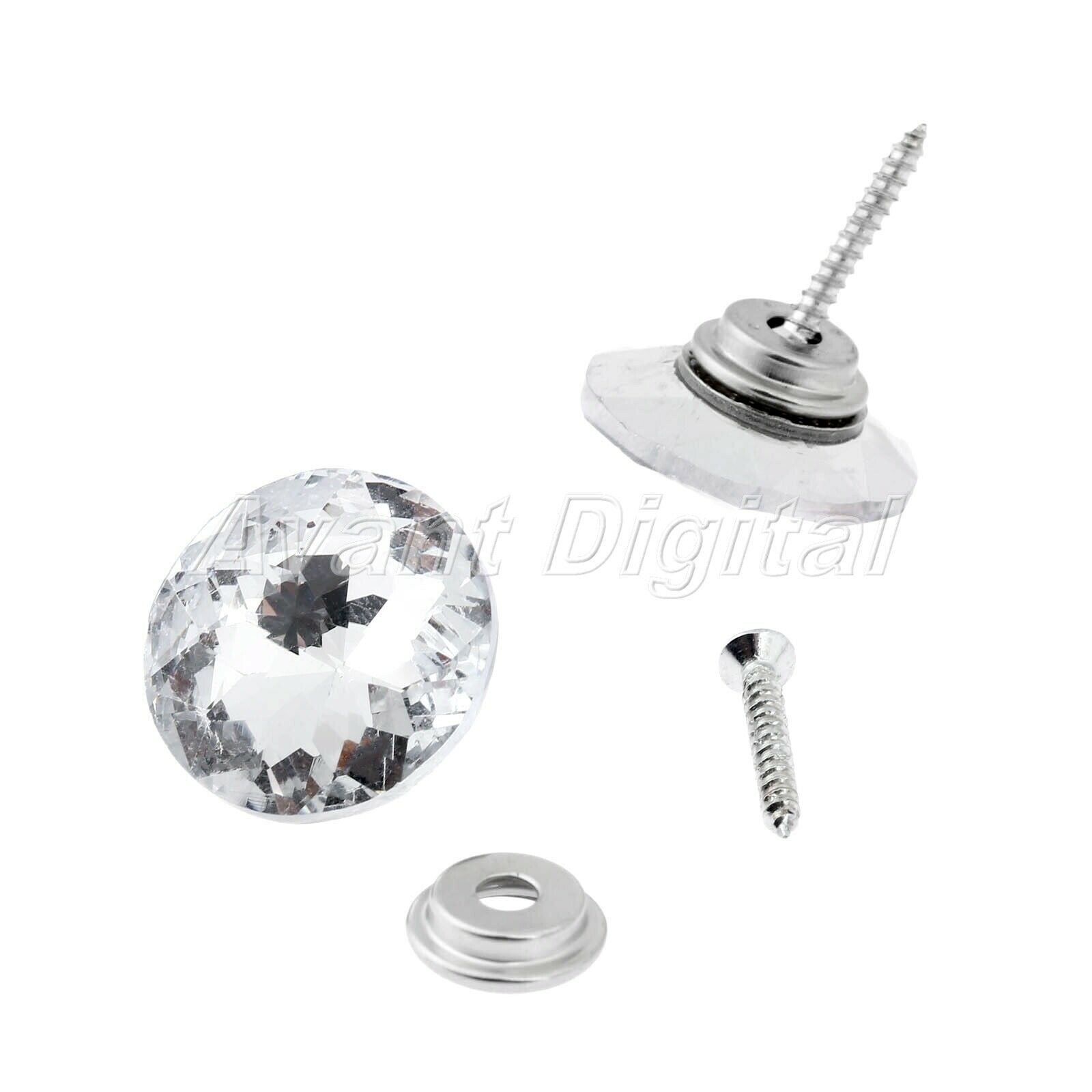 2.5cm 10pcs Sofa Screw Sew Buttons Crystal Upholstery Nails Tacks Shiny Pattern