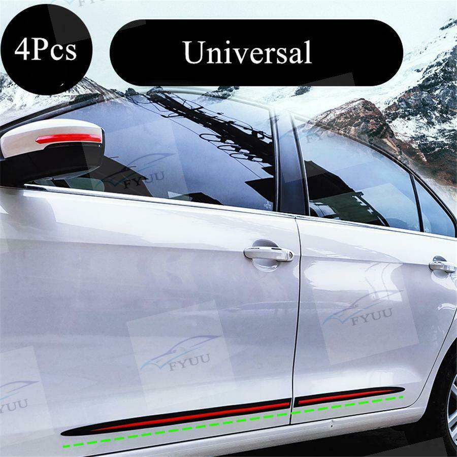 4Pcs Side Skirt Door Side Line Sill Garnish Body Molding Trim Cover UNIVERSAL