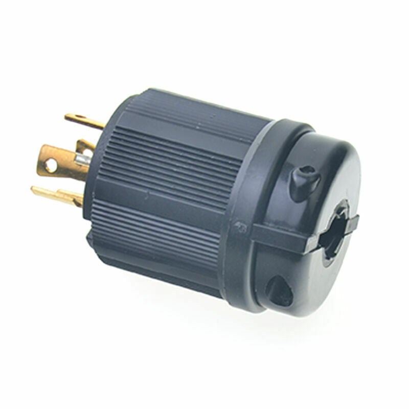 Black twist lock plug 30A 125-250V 3P 4W US CM new