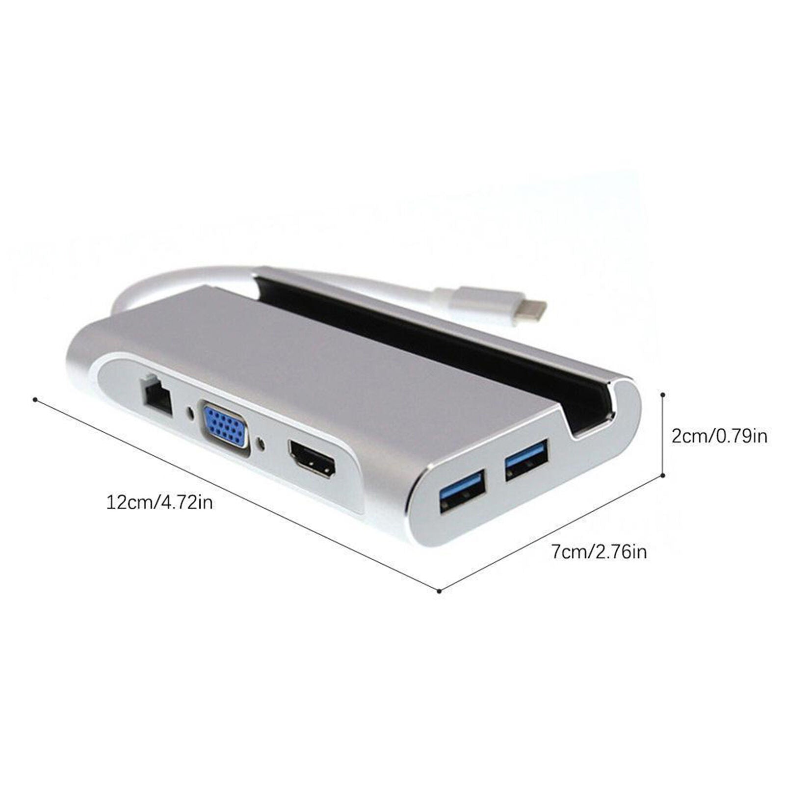 Hub adattatore di ricarica QHND Ethernet USB 3.1 Port C Type