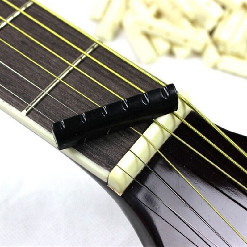2Set Faux Buffalo Plastic Bridge Saddle for 6 String Acoustic Guitar Hot B.l8