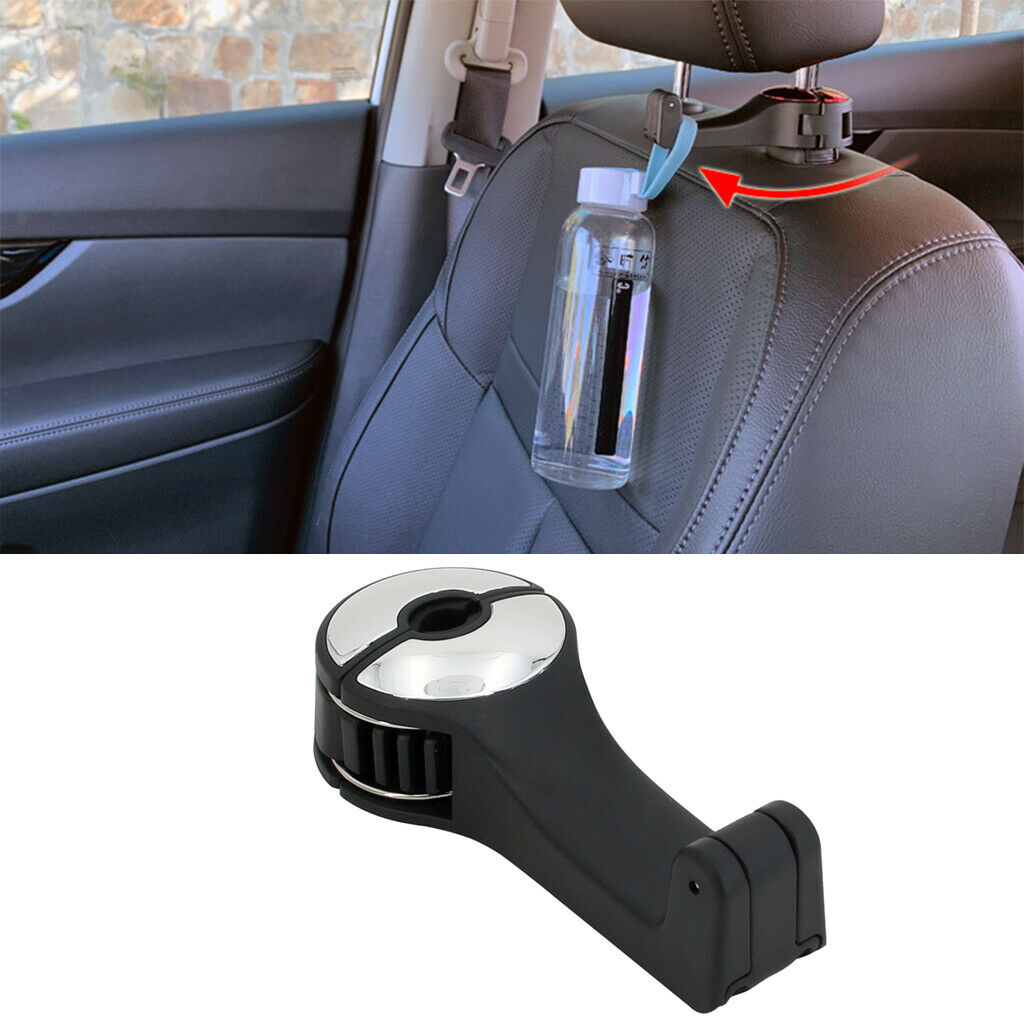 2in1 Auto Car Seat Back Hook with Phone Holder Clips Storage for Bag Cloth