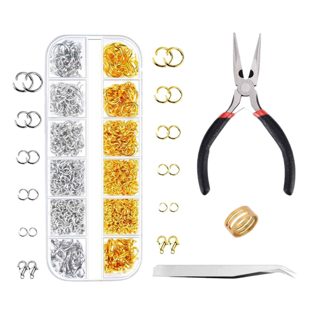 12 Grids Jewelry Making Set Tool Findings Starter Plier Beading Accessories