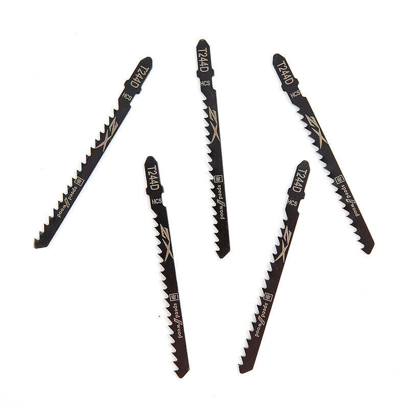5pcs/set HCS 6T Jig Saw Blades T244D/T344D for Fast Cutting Straight CuttingBDA