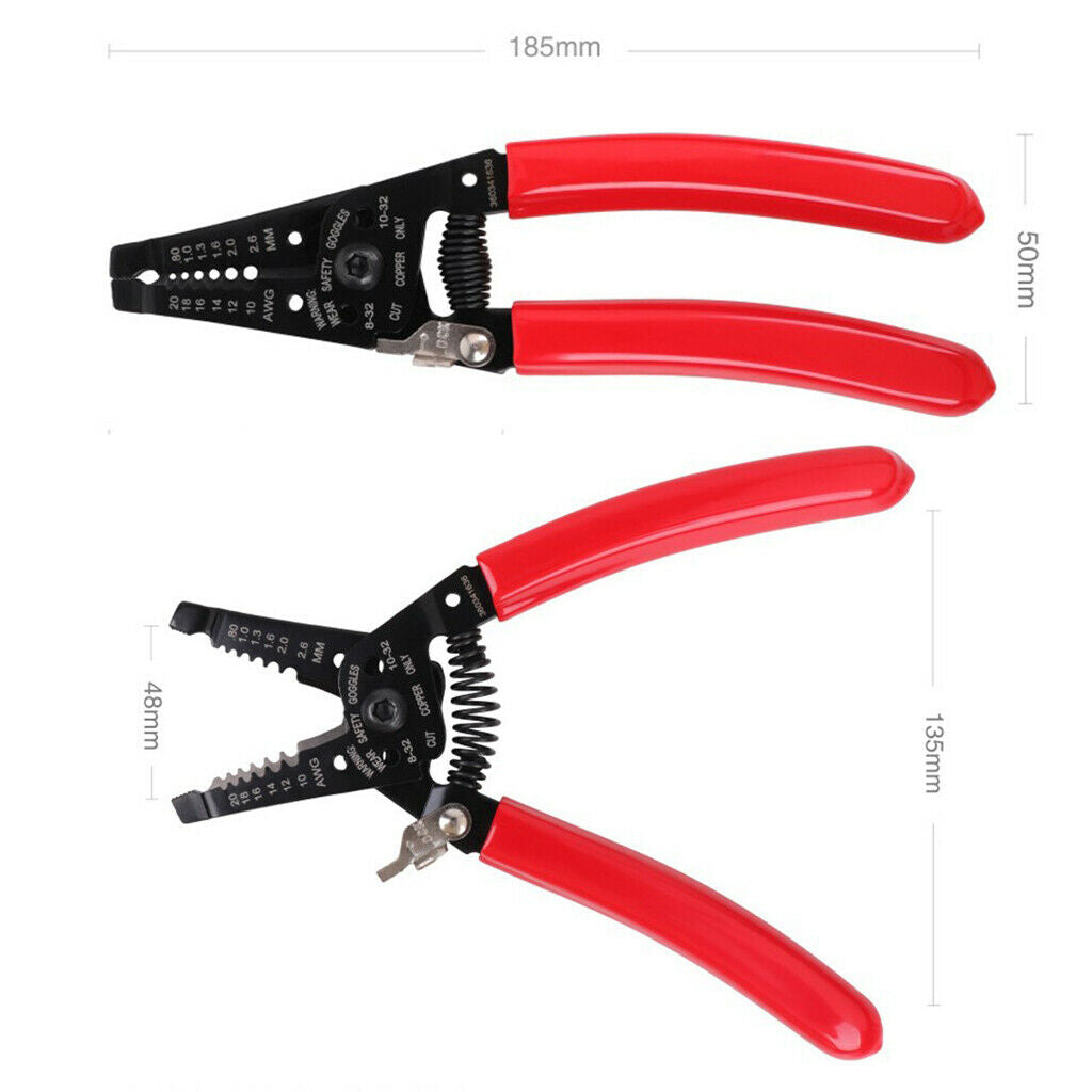 Steel Double Scale Multifunctional Stripping Plier Wire Cutter 0.8-2.6mm