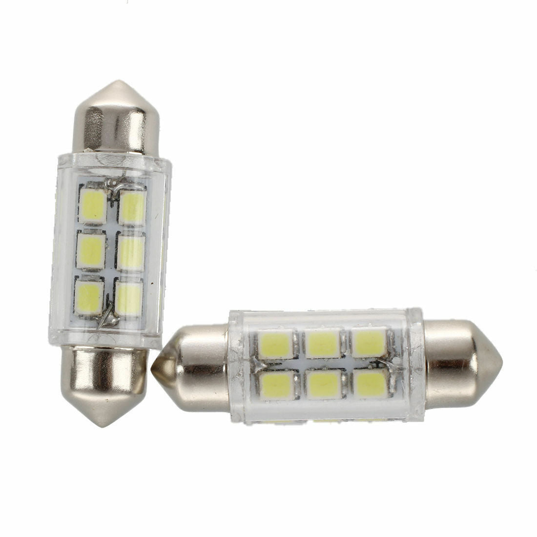 2X Blanc DÃ´me 6 SMD LED Voiture Ampoule Habitacle C5W Feux 36mm Dc 12V (1) L49