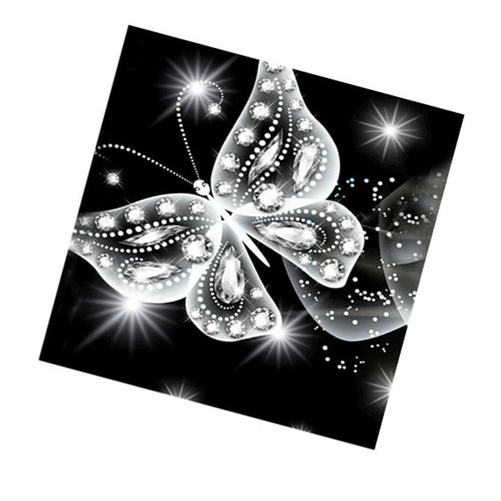 Crystal Butterfly Diamond Painting Embroidery DIY Paint By Number Kit Decor