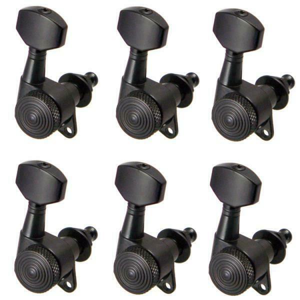 6Pcs Tuning Machine Tuners Black Replacement for Acoustic Folk Guitar 6R