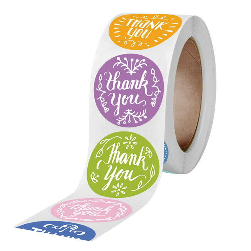 12 styles Round Thank You Stickers Scrapbooking For Package Seal Labels S.l8