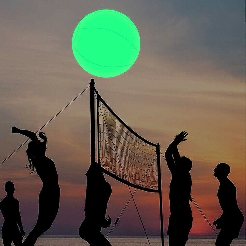 40cm Outdoor Inflatable Beach Ball LED Light Swimming Pool Party Water Game Toys
