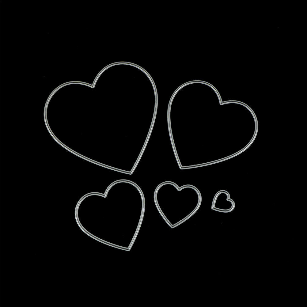 5Pcs Love Heart Design Metal Cutting Die For DIY Scrapbooking AlbumPaperCa.l8