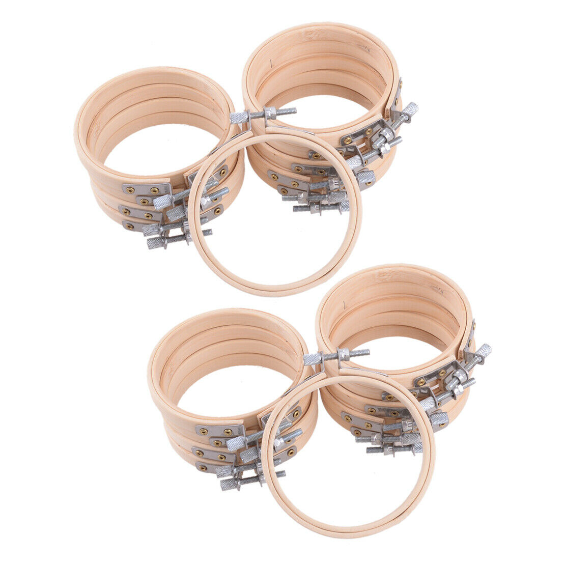 20pcs Embroidery Hoop Frame Bamboo Wood Round 3 Inch Cross Stitch Needlework New