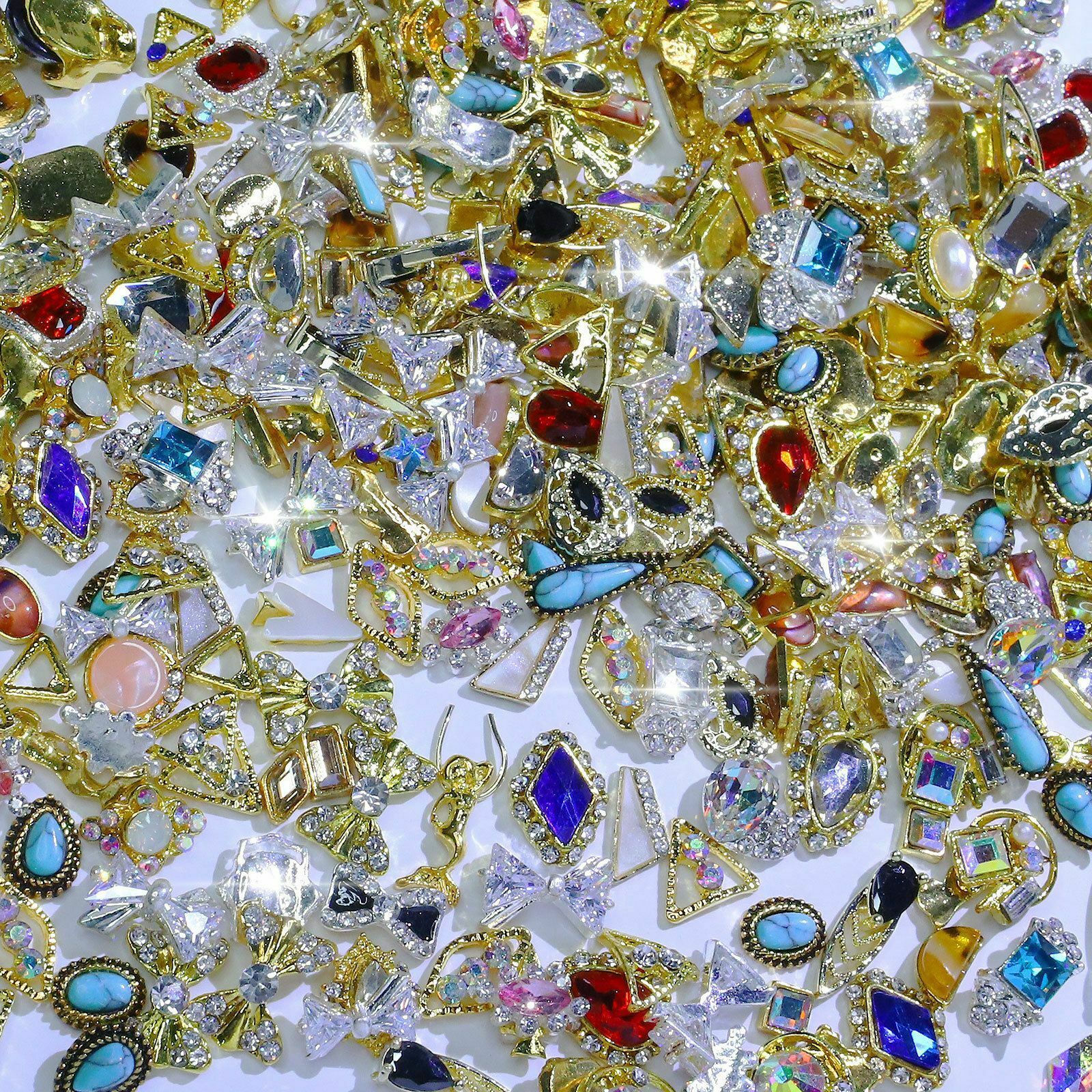 Butterfly Cute Candy Nail Art Decorations Nail Crystal Mix Styles Hollow Metal