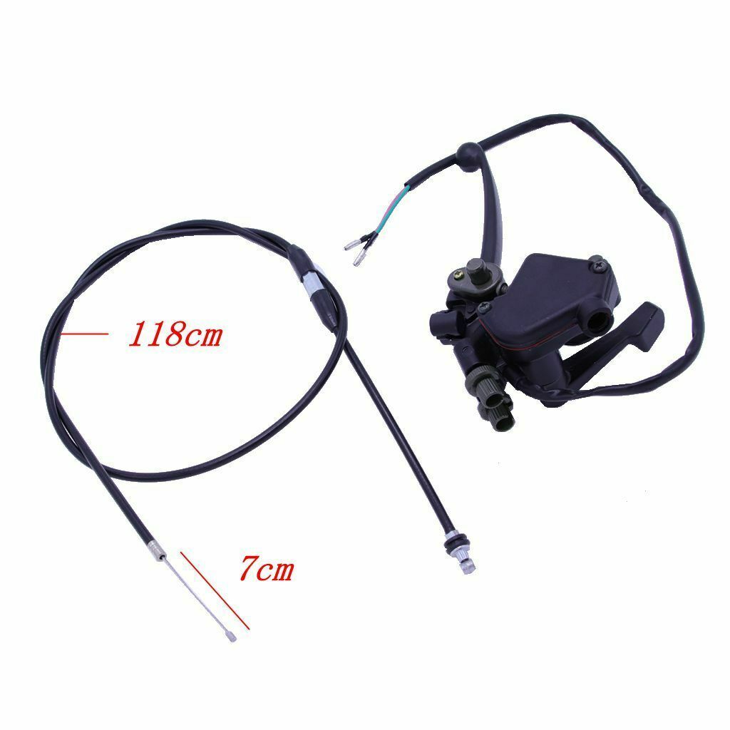 1x Aluminum Thumb Throttle Cable Comp Dual Brake Lever for 50cc 90cc 150cc