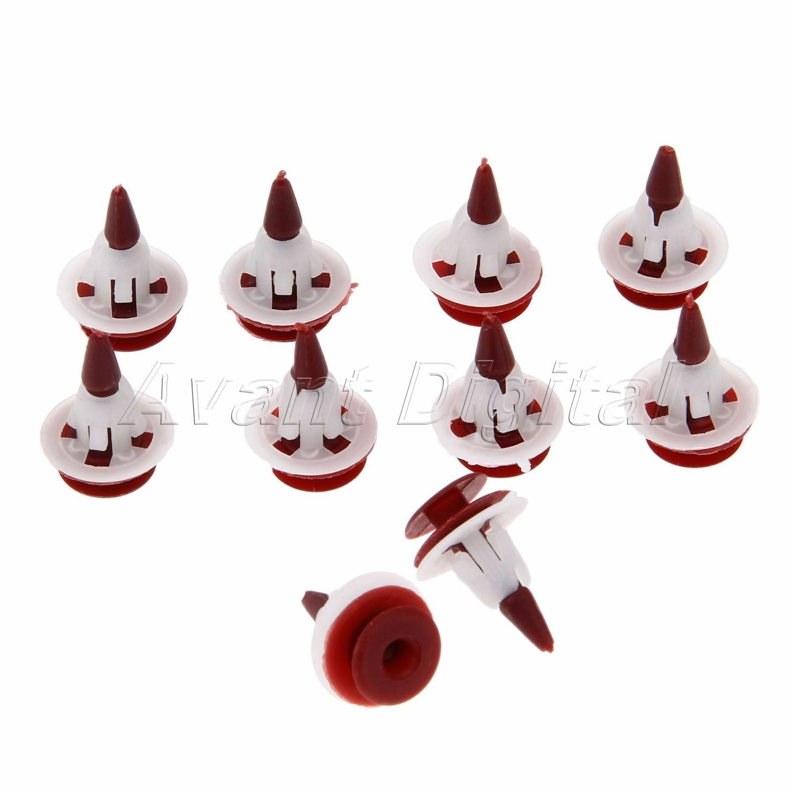 50PC 23.8mm Red Auto Guard Plate Fastener Decorative Pin Rivet Fixed Clips