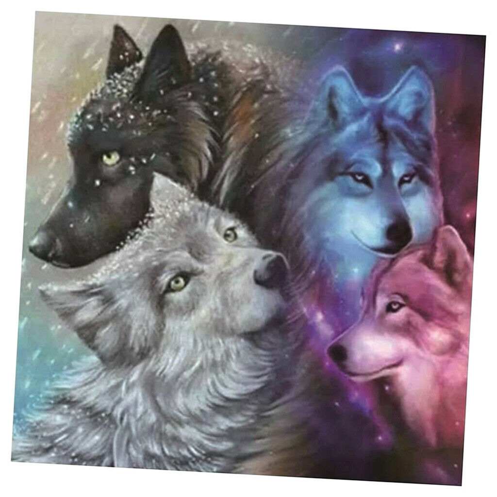 Four Wolves Full Drill  DIY 5D Diamond Painting Embroidery Cross Stitch Kit