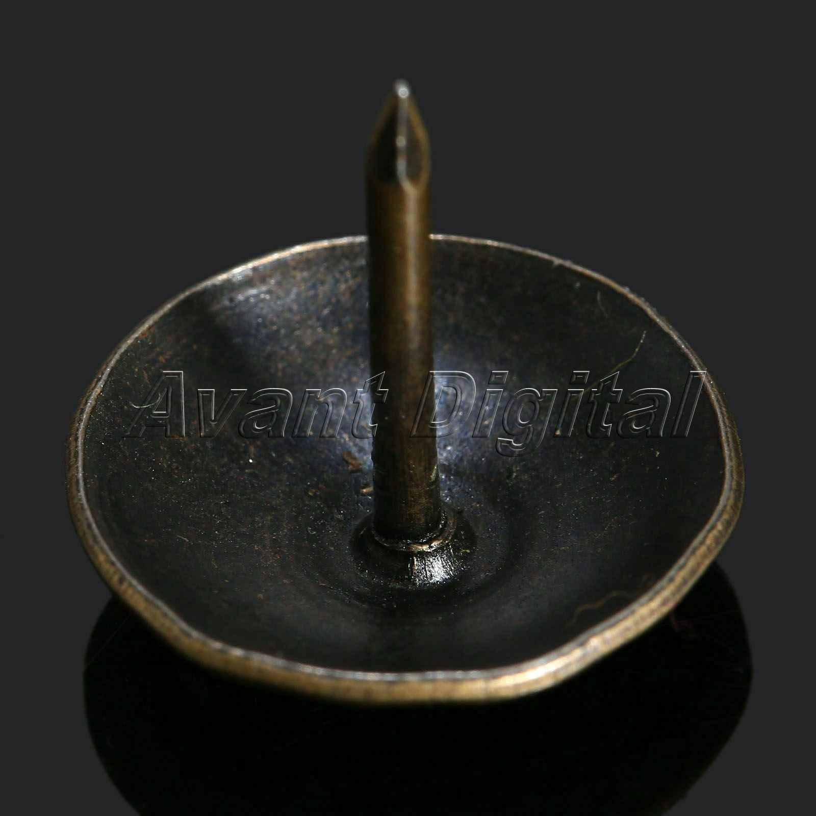 100Pcs Elegant Bronze Upholstery Nails Tacks Studs Ancient Style Furniture fix