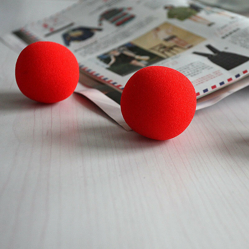 Close-Up Magic Street Classical Comedy Trick Soft Red Sponge Ball X 10 .l8