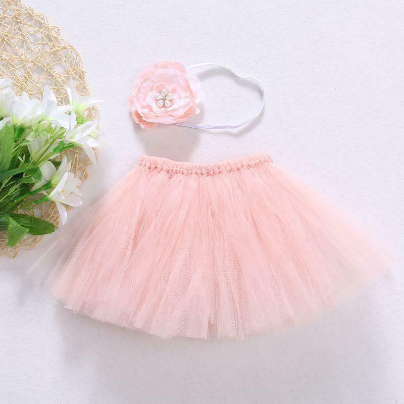 Cute Toddler Newborn Baby Girl Tutu Skirt & Headband Photo Prop Costume Outfit