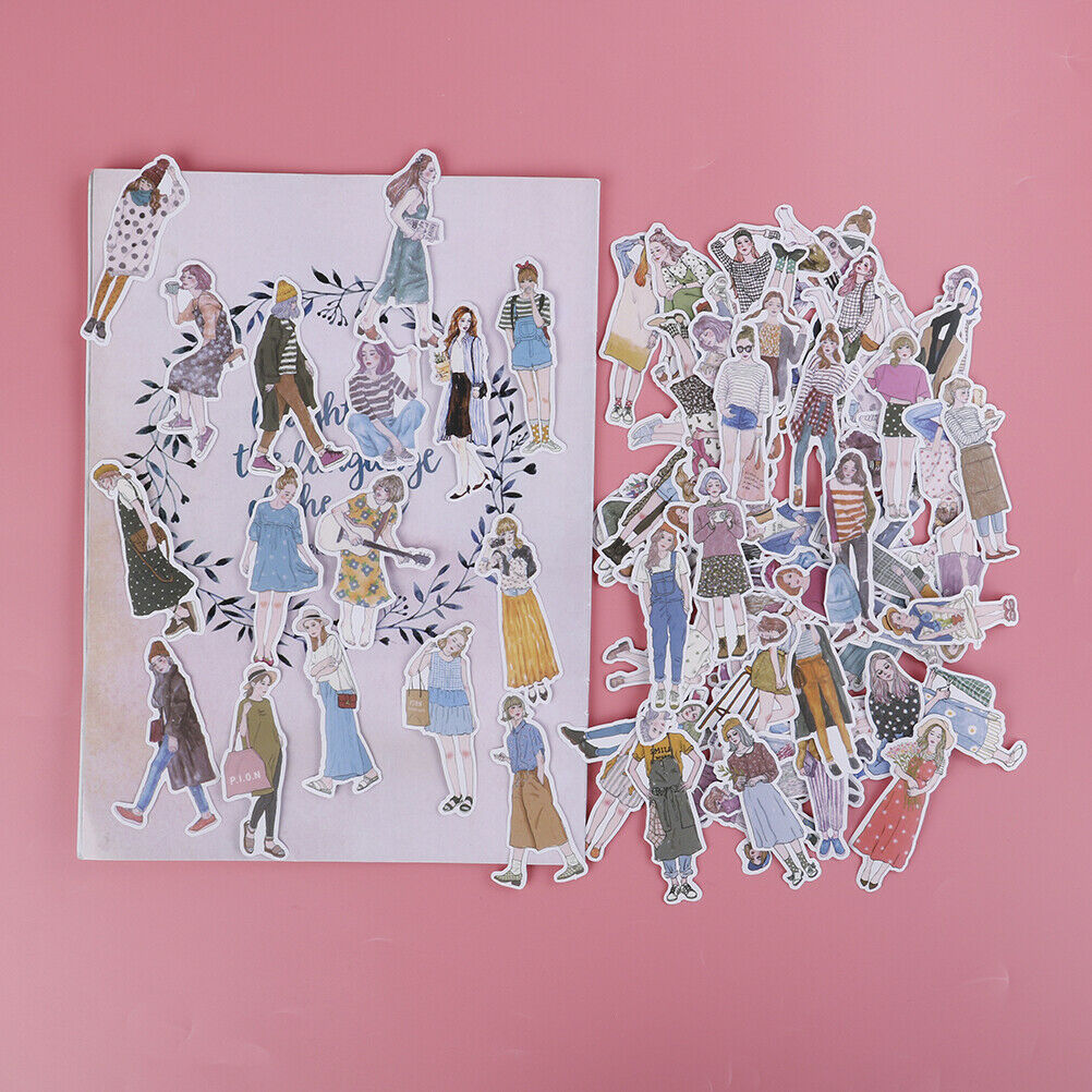 100Pcs/pack lovely girls stickers scrapbook DIY diary albums notebook de cEH SJ