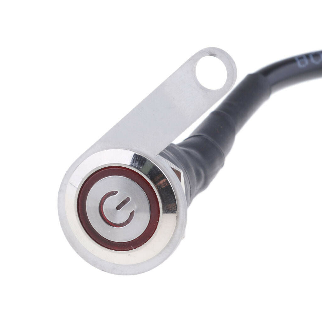 12V Motorcycle Waterproof Aluminum Handle bar On Off Switch Headlight Red