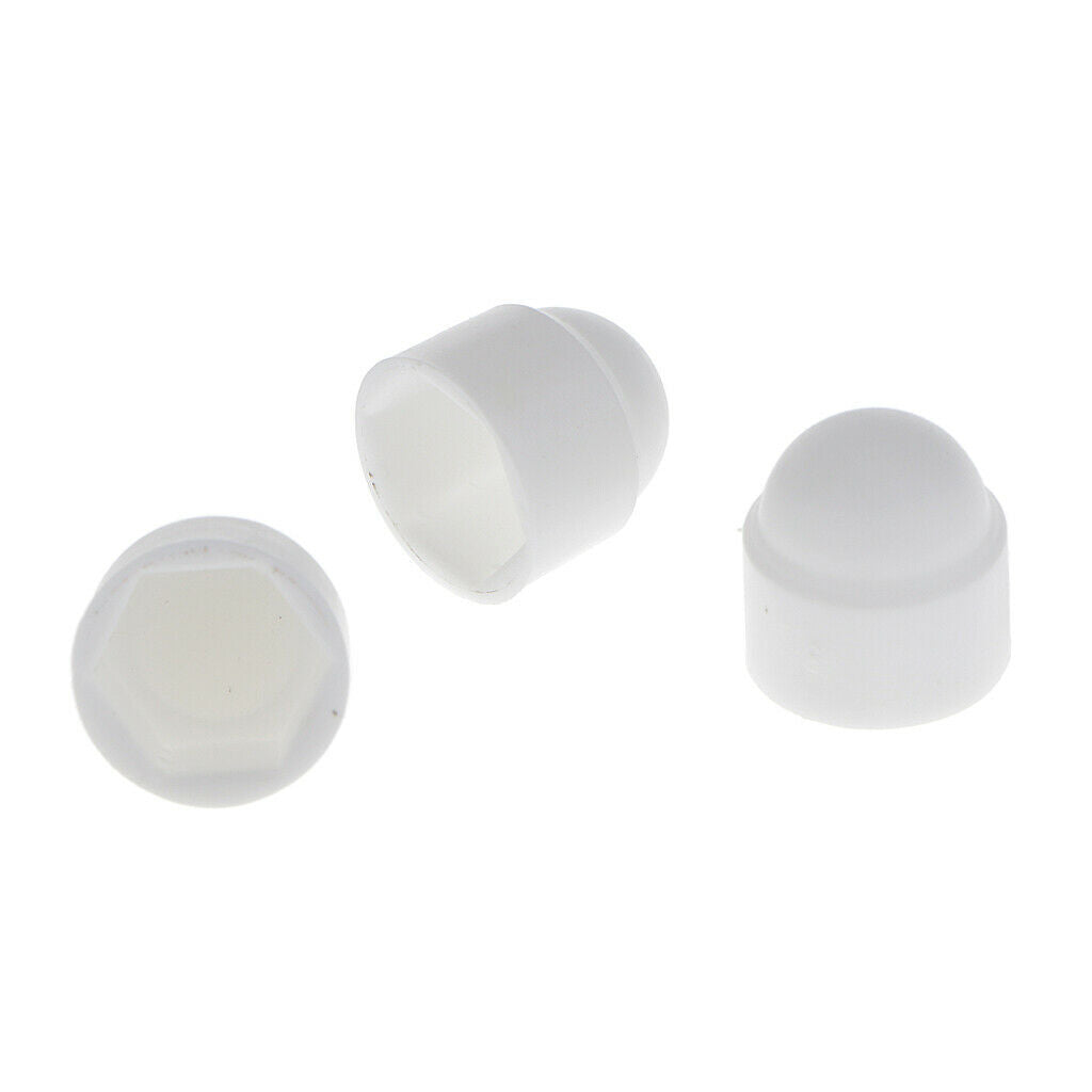 20x M6 Button Head White Dome Bolt Nut Protection Caps Cover Hexagon Screws