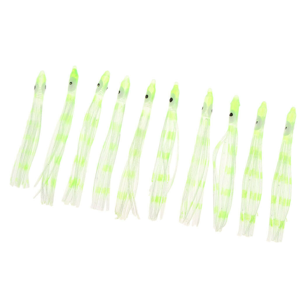 30pcs High Simulation Squid Skirts Lures Saltwater Trolling Fishing Lure