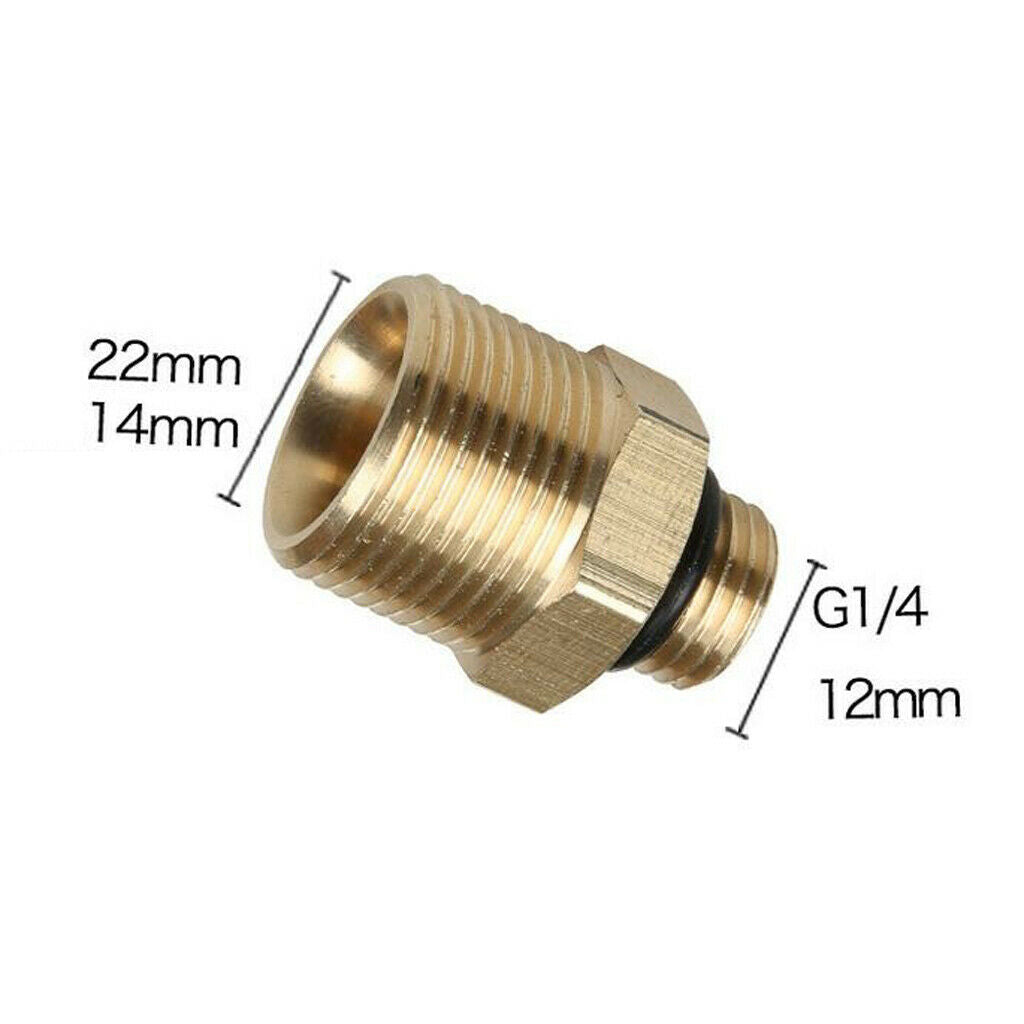M22 to G1/4 Snow Foam Lance Adapter Connector Quick Connect Parts Accessory