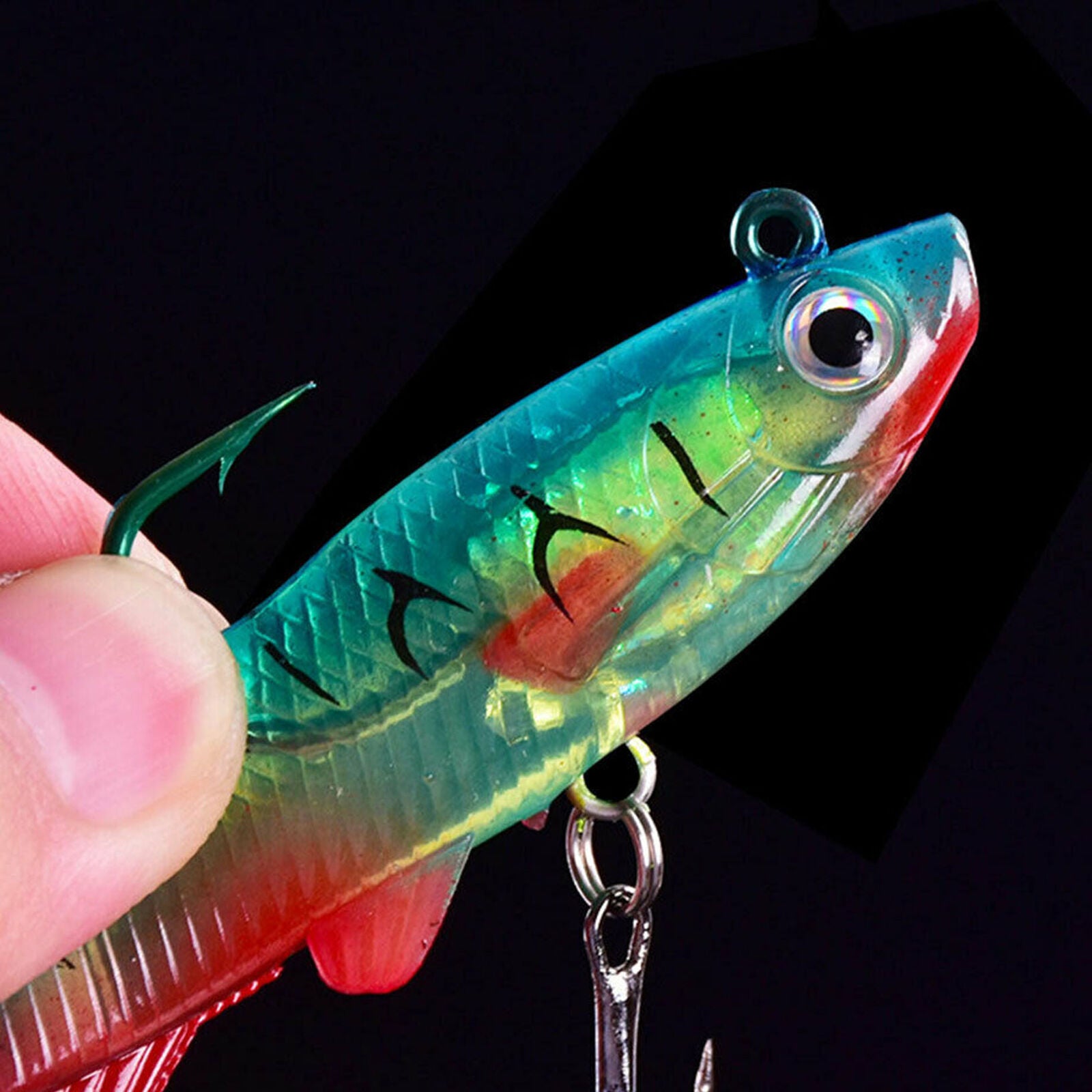 Artificial Lead Fish Pike Jig Fishing Soft Bait Lures Kit Wobbler 5Pcs/set
